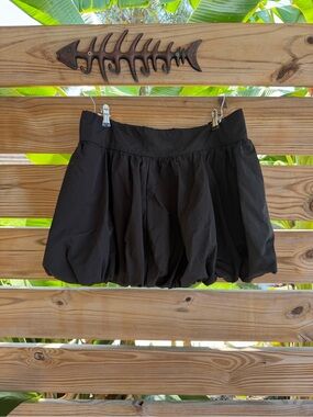 Missguided Black Bubble Skort with Gathered Hem